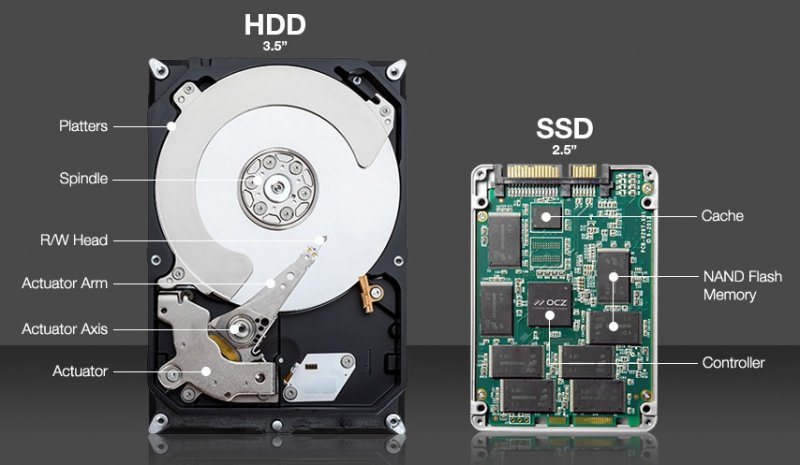 Ổ cứng HDD và ổ cứng SSD