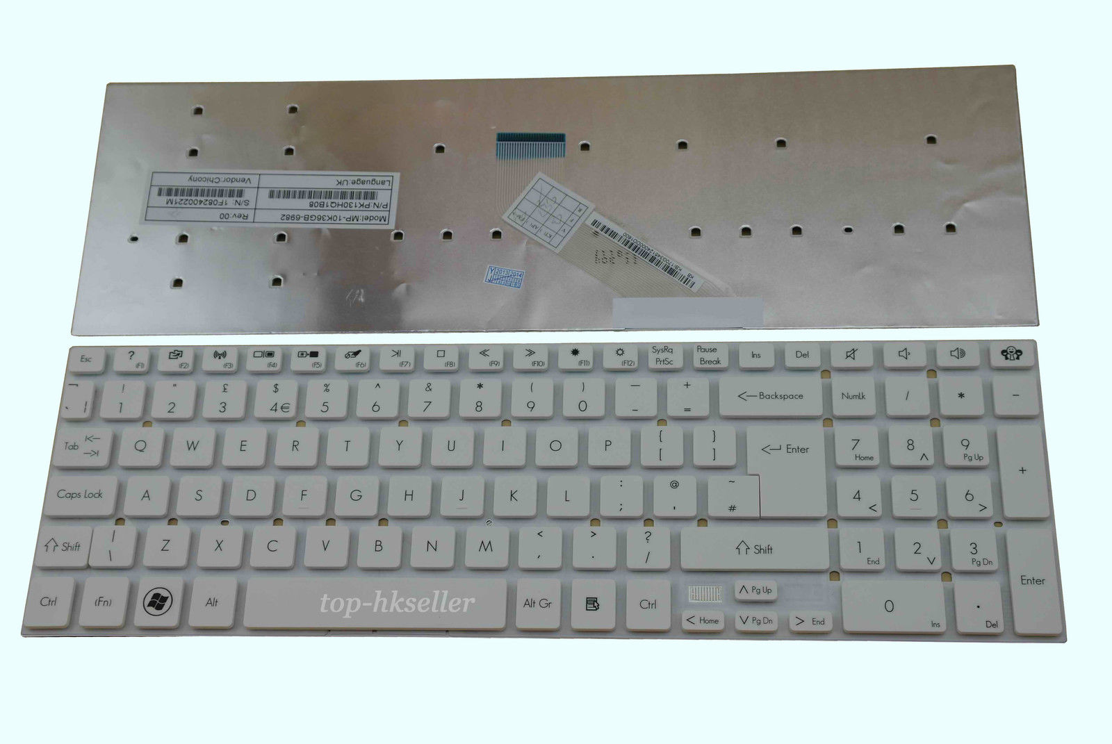 Bàn Phím Keyboard Laptop Acer Aspire ES1-731 màu trắng