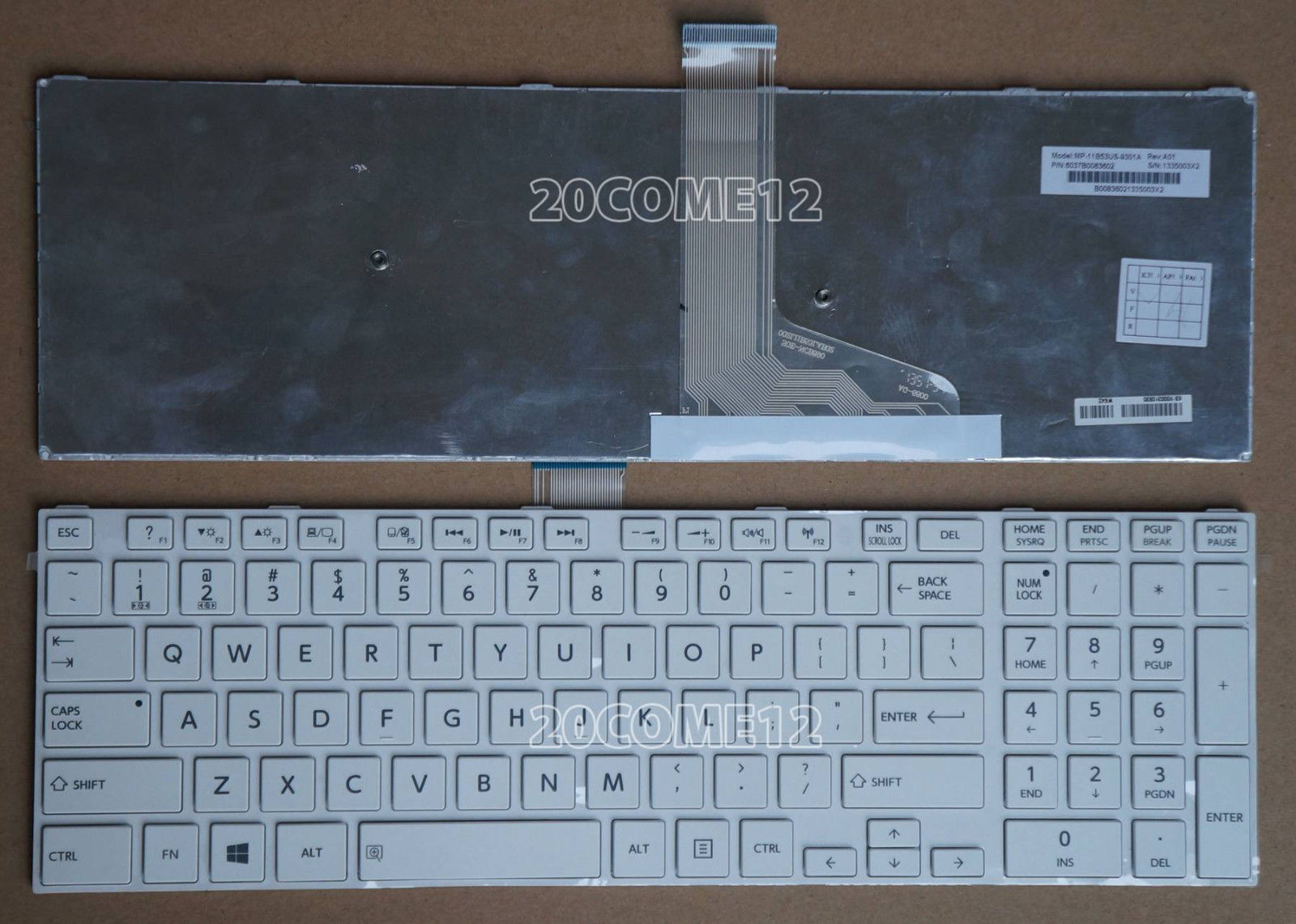 Bàn Phím Laptop Toshiba Satellite B552F màu trắng
