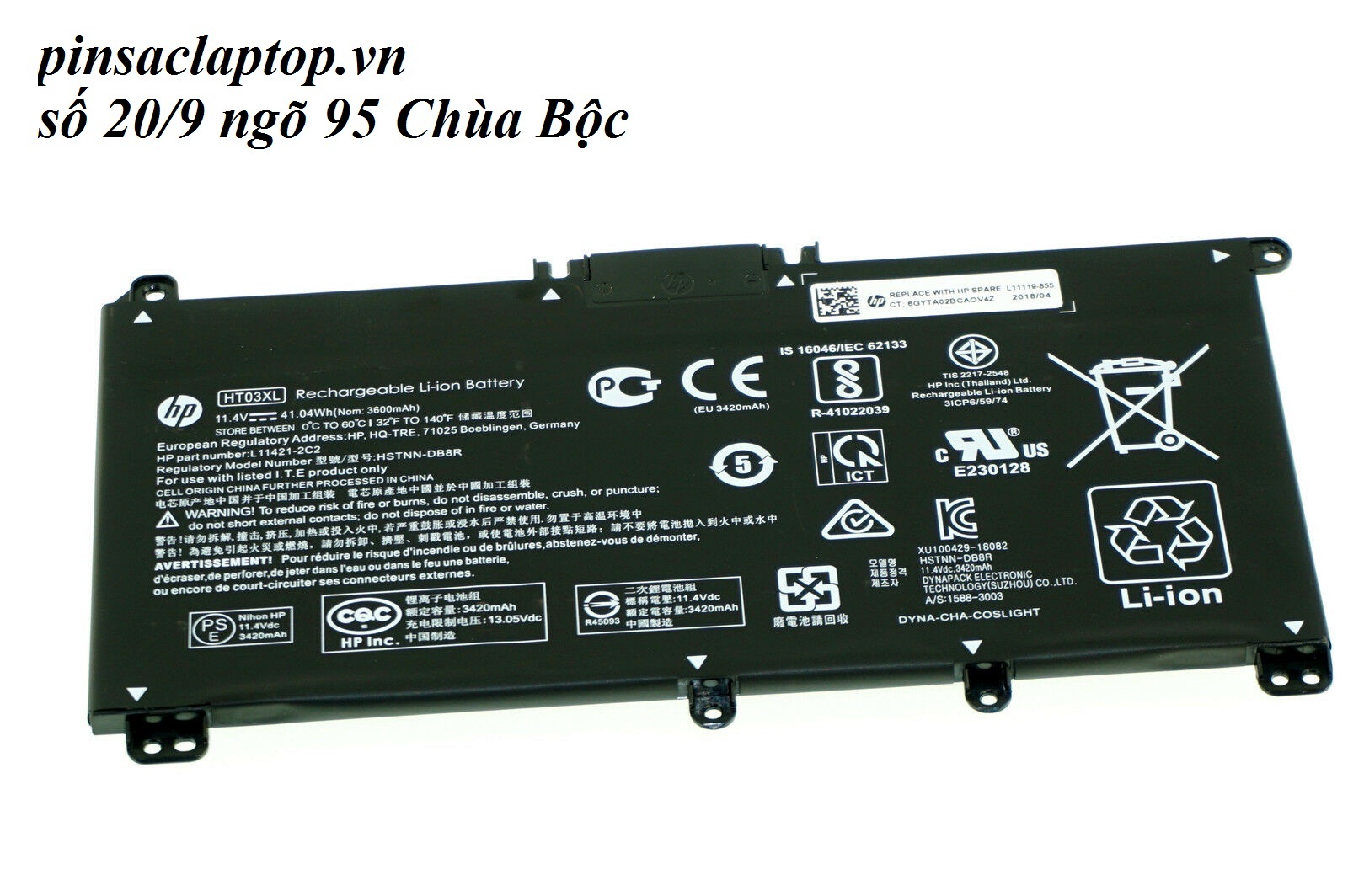 Pin -  HT03XL Battery for HP 14-ck series 14-ck0065ST 14-ck0068TU