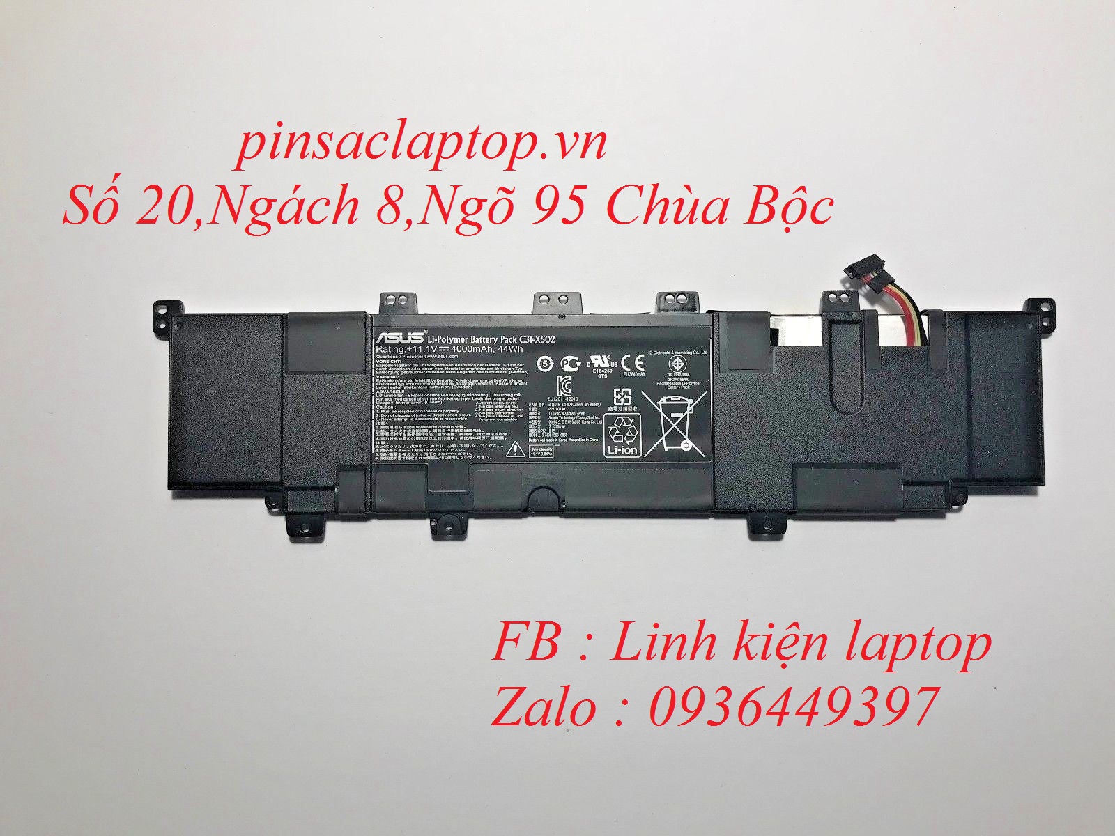 Pin - Battery Laptop Asus Vivobook X502