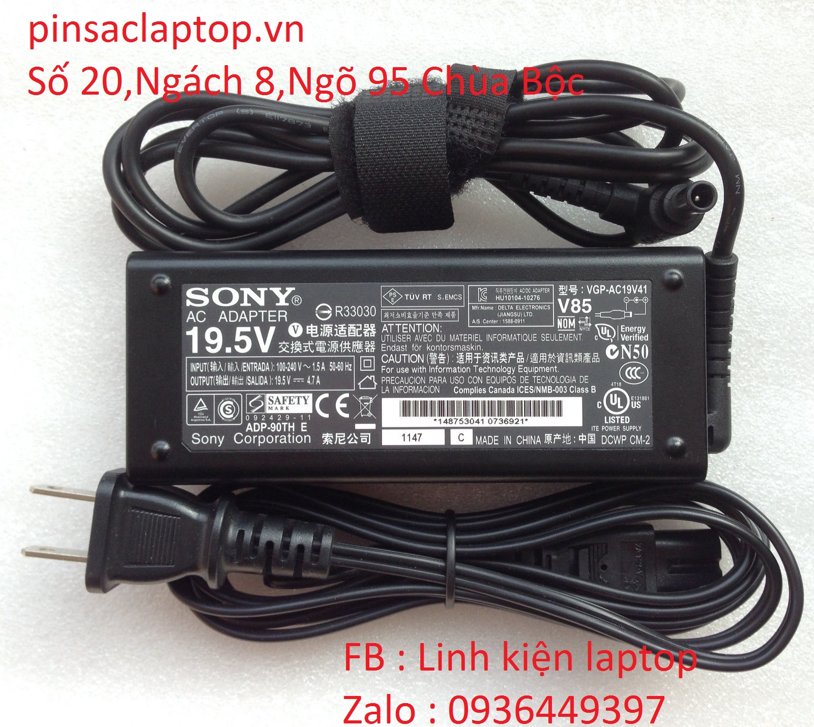 Sạc Adapter Laptop Sony VAIO PCG-71614L Notebook
