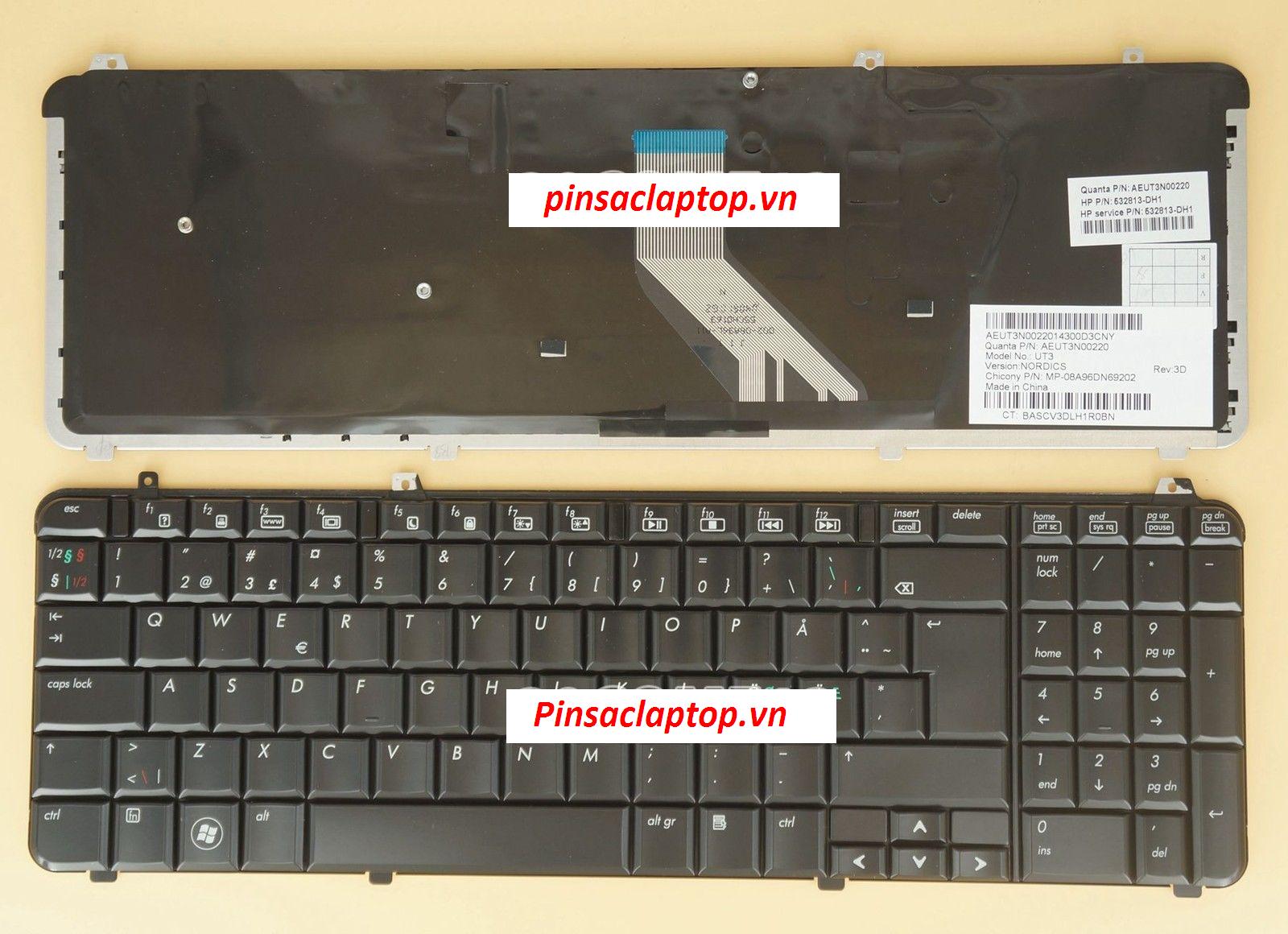 Bàn Phím Keyboard Laptop HP Pavillion dv6-2060so dv6-2062eo dv6-2070eo dv6-2090eo dv6-2105eo