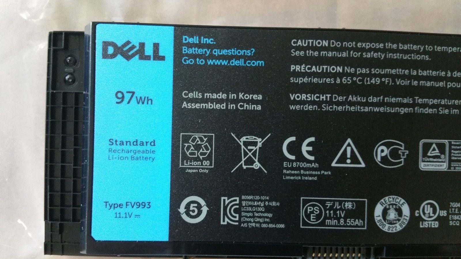 Pin Dell  Precision M4700