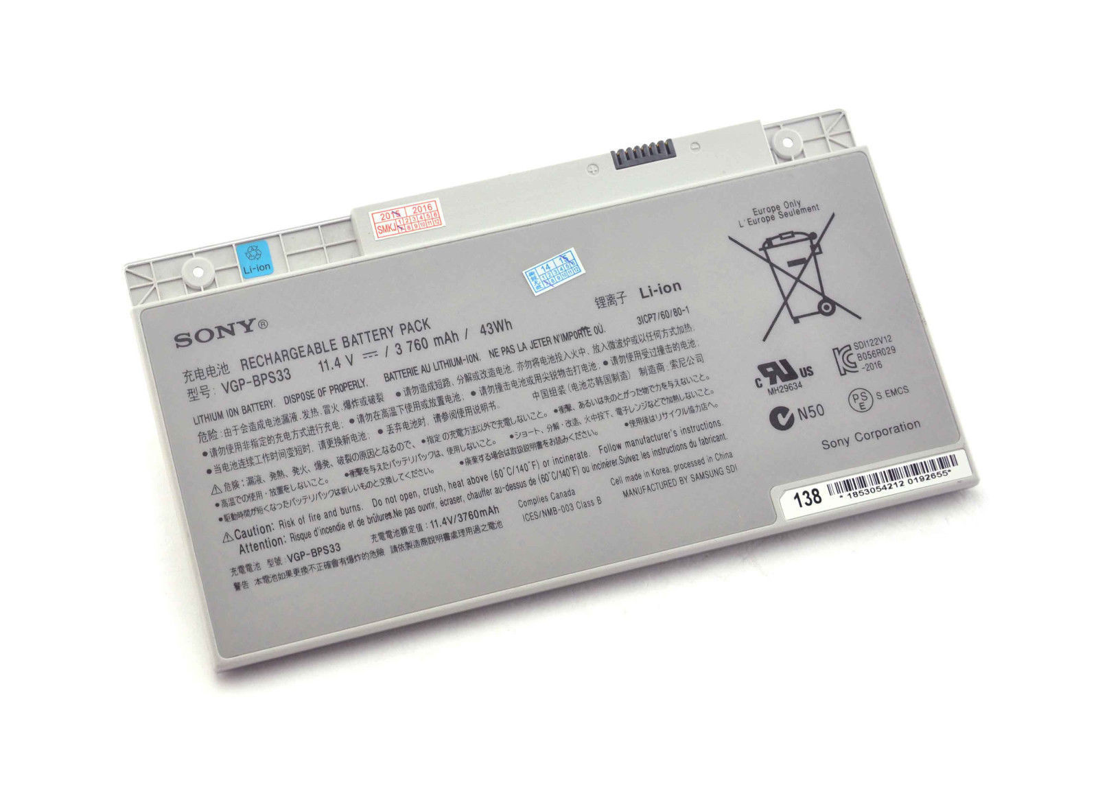 Pin Laptop Sony Vaio BPS33 VGP-BPS33 