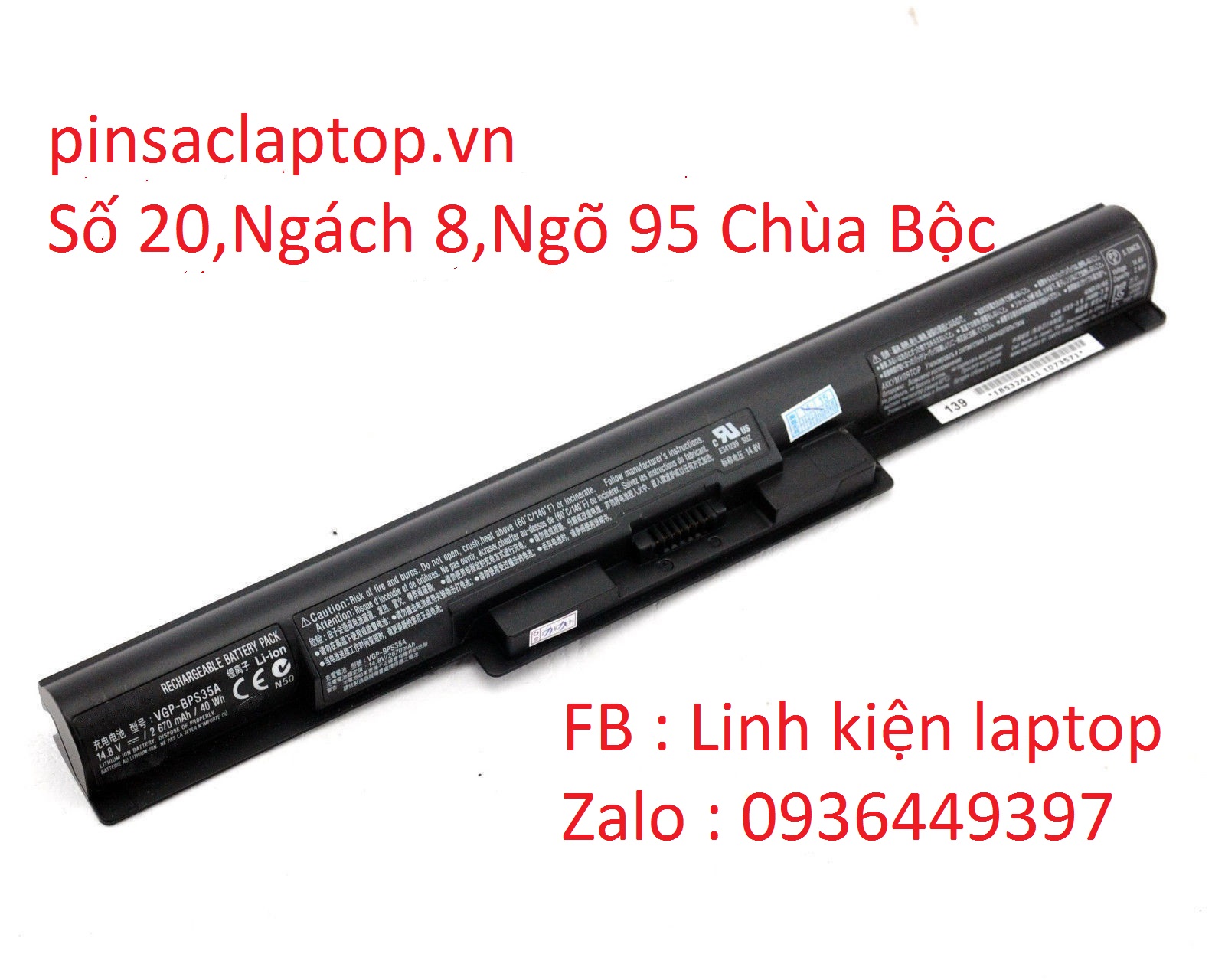 Pin Laptop Sony Vaio SVF153A1YL 
