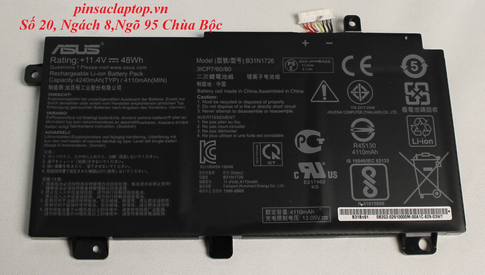 Pin -  Battery laptop Asus Gaming FX504GD