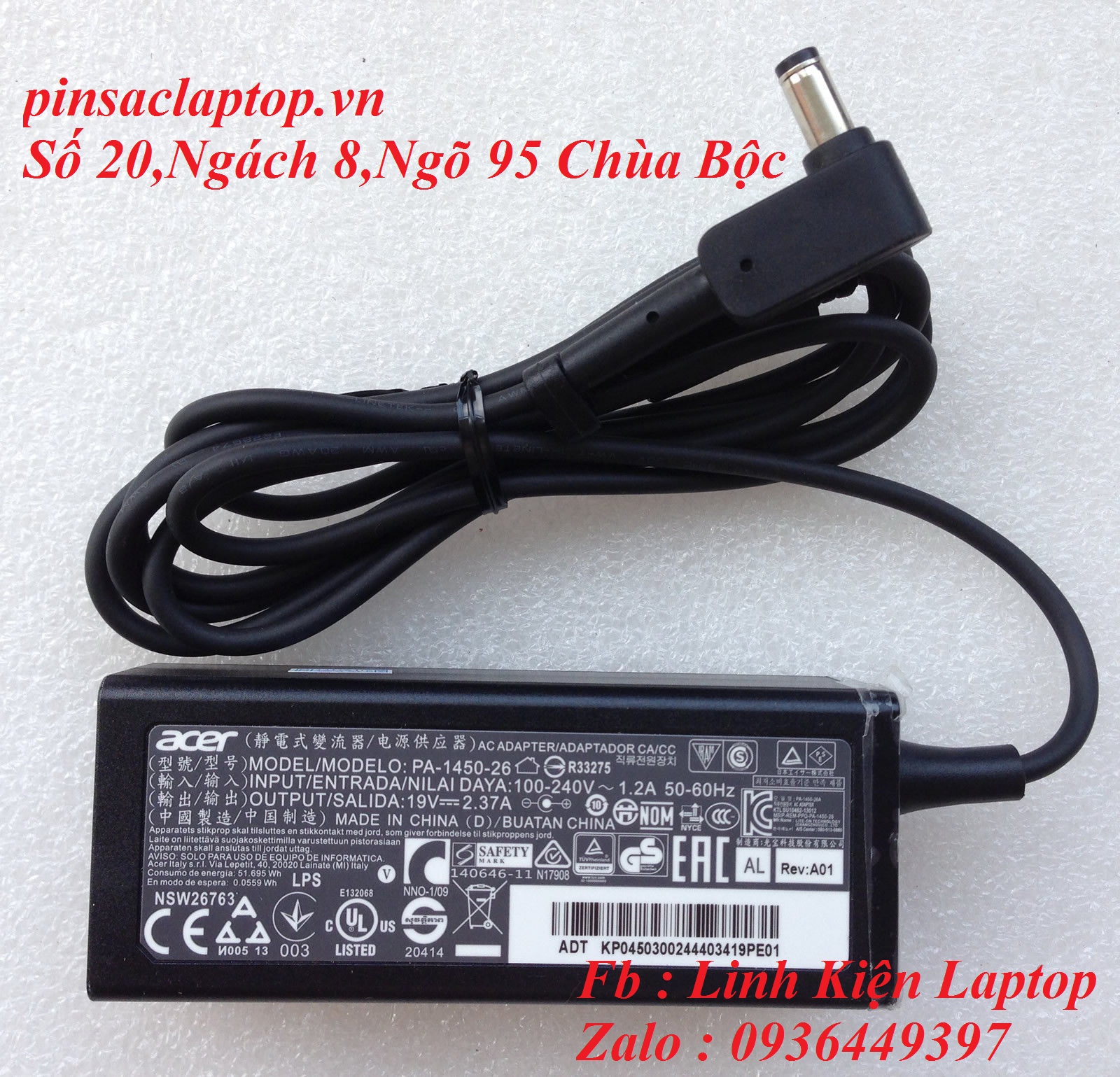 Sạc - Adapter for Acer Aspire F5-573T