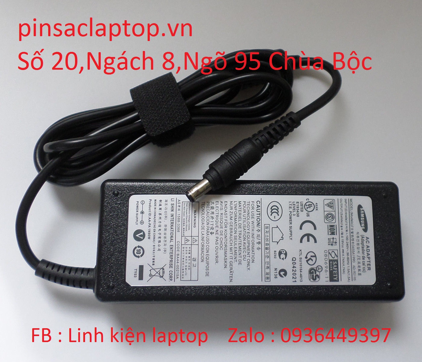 mua bán bộ sạc pin, adapter laptop hàng chính hãng, giá rẻ của samsung